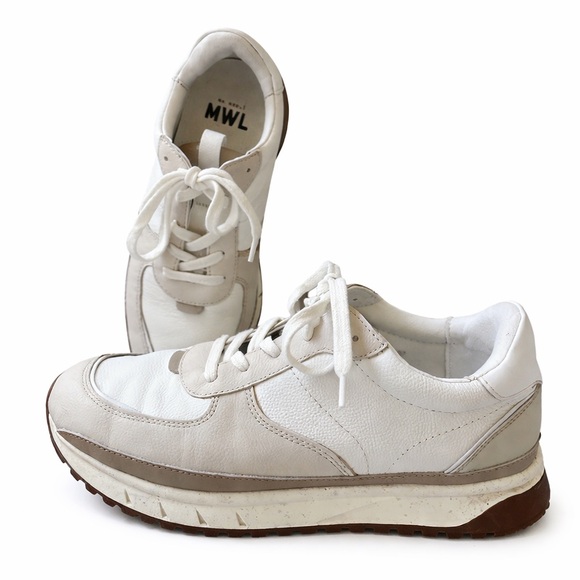 Madewell Shoes - Madewell MWL Kickoff Trainer White Leather Sneakers Women’s 9 Neutral